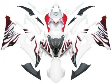 Acheter Carénage R6 2008-2016 - Blanc Rouge Flamme R6